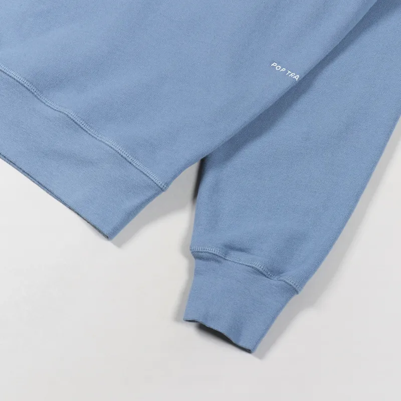 Pop Trading Company Logo Crew Neck Sweat Blue Shadow-5